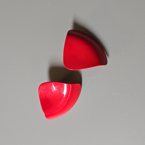 Rose Red Geometric Cute Vintage Stud  Earrings - Picture 1 of 17